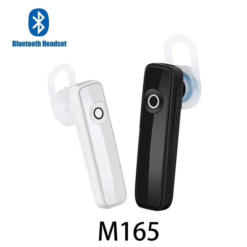 M165 Mini Wireless Bluetooth Headset Stereo Bass Headset Hands-free earplug with microphone works with all smartphones